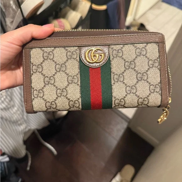 Gucci Ophidia GG Supreme Canvas Zip Wallet - Picture 2 of 7